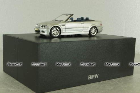 Bmw M3 Convertible (E46) 2001, silver, 80420024430, Minichamps 1:43