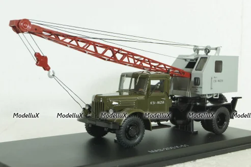 Маз-200 К-51, зеленый/серый, автокран, SSM1164, SSM 1:43