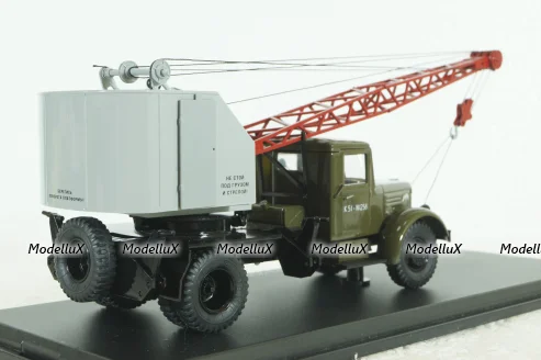 Маз-200 К-51, зеленый/серый, автокран, SSM1164, SSM 1:43