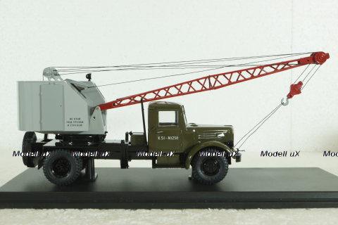 Маз-200 К-51, зеленый/серый, автокран, SSM1164, SSM 1:43