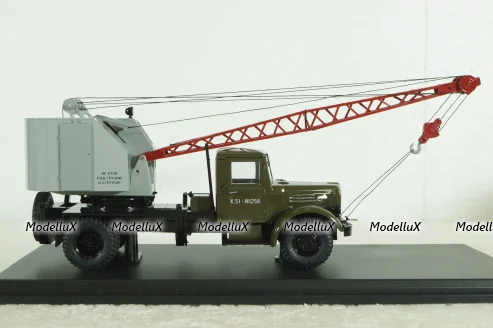 Маз-200 К-51, зеленый/серый, автокран, SSM1164, SSM 1:43