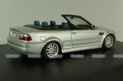 Bmw M3 Convertible (E46) 2001, silver, 80420024430, Minichamps 1:43