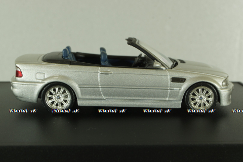 Bmw M3 Convertible (E46) 2001, silver, 80420024430, Minichamps 1:43