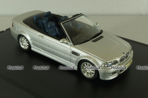Bmw M3 Convertible (E46) 2001, silver, 80420024430, Minichamps 1:43