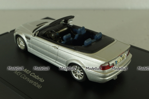Bmw M3 Convertible (E46) 2001, silver, 80420024430, Minichamps 1:43