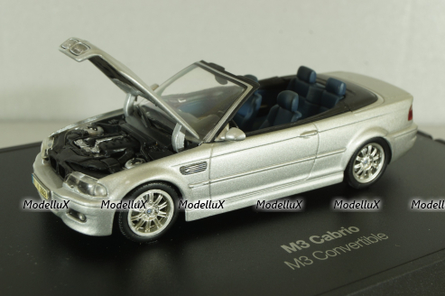 Bmw M3 Convertible (E46) 2001, silver, 80420024430, Minichamps 1:43