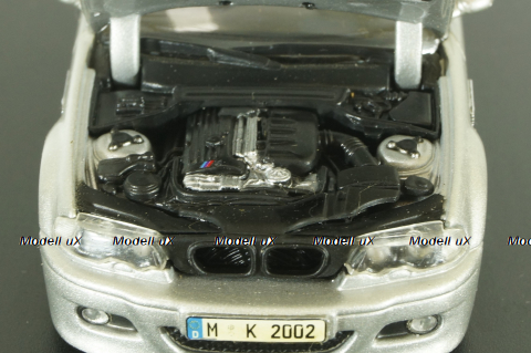 Bmw M3 Convertible (E46) 2001, silver, 80420024430, Minichamps 1:43