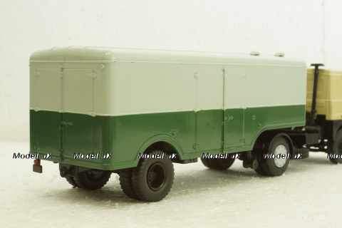 Маз-5217 напівпричеп зелений/сірий, 101111, АвтоИстория 1:43