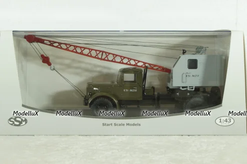 Маз-200 К-51, зеленый/серый, автокран, SSM1164, SSM 1:43