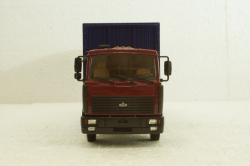 Маз-6303 борт с тентом 1985г бордовый/серый, АвтоИстория 1:43