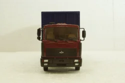 Маз-6303 борт с тентом 1985г бордовый/серый, АвтоИстория 1:43