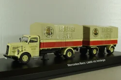 Mercedes L 6600 with trailer, beige, 03019, Schuco 1:43