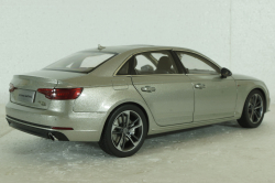 Audi A4L B9  2017, S-Line, silver,  Paudi 1:18