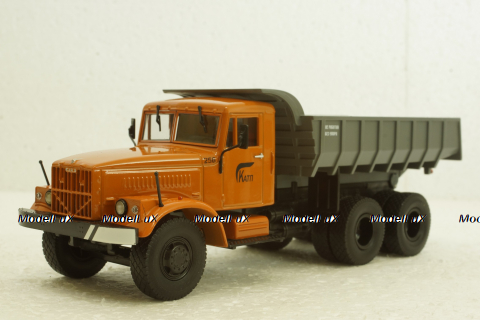 Краз-256Б1 самосвал оранжевый/серый, АвтоИстория 1:43