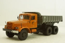 Краз-256Б1 самосвал оранжевый/серый 1966, АвтоИстория 1:43