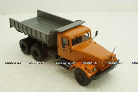Краз-256Б1 самосвал оранжевый/серый, АвтоИстория 1:43