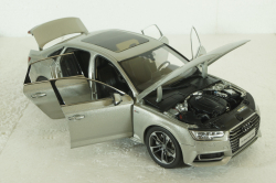 Audi A4L B9  2017, S-Line, silver,  Paudi 1:18