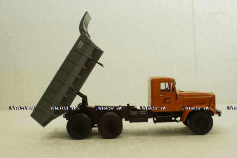 Краз-256Б1 самосвал оранжевый/серый, АвтоИстория 1:43