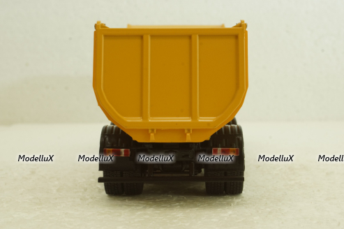 Маз-6516 8х4 самосвал, белый/желтый, АвтоИстория 1:43