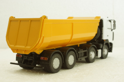 Маз-6516 8х4 самосвал, белый/желтый, АвтоИстория 1:43