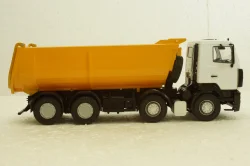 Маз-6516 8х4 самосвал, белый/желтый, АвтоИстория 1:43