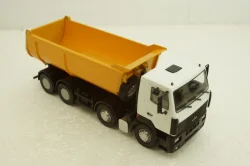 Маз-6516 8х4 самосвал, белый/желтый, АвтоИстория 1:43