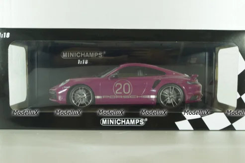 Porsche 911 (992) Turbo S Sport Design Paket, 2021, red, 155069172, Minichamps 1:18