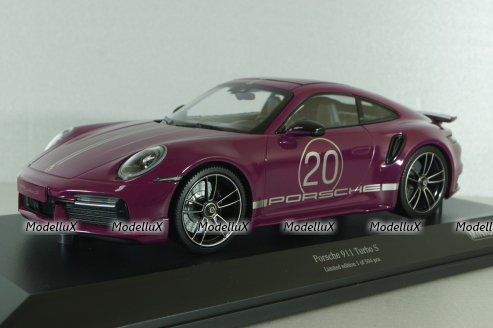 Porsche 911 (992) Turbo S Sport Design Paket, 2021, red, 155069172, Minichamps 1:18