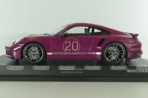 Porsche 911 (992) Turbo S Sport Design Paket, 2021, red, 155069172, Minichamps 1:18