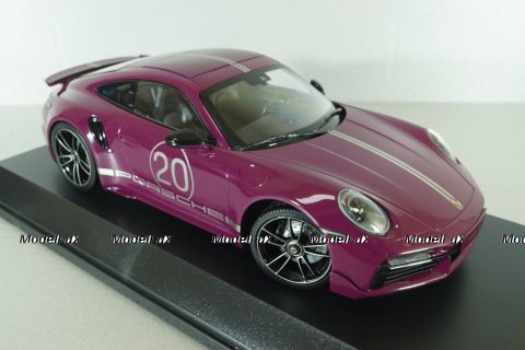 Porsche 911 (992) Turbo S Sport Design Paket, 2021, red, 155069172, Minichamps 1:18