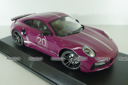 Porsche 911 (992) Turbo S Sport Design Paket, 2021, red, 155069172, Minichamps 1:18