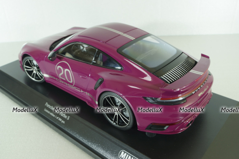 Porsche 911 (992) Turbo S Sport Design Paket, 2021, red, 155069172, Minichamps 1:18