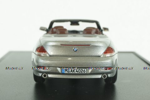 BMW 645 Cabrio (E64) 2003, grey, 80420153435, Kyosho 1:43