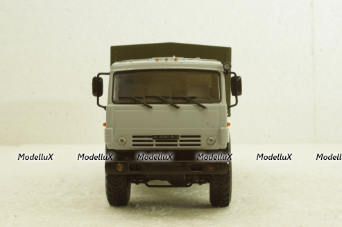 Камаз-53501 с тентом, серый/зеленый, АвтоИстория 1:43