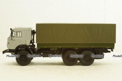Камаз-53501 с тентом, серый/зеленый, АвтоИстория 1:43