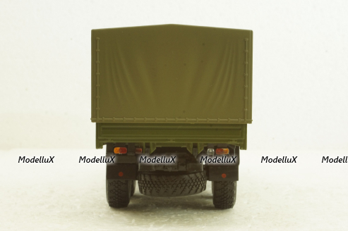 Камаз-53501 с тентом, серый/зеленый, АвтоИстория 1:43