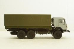 Камаз-53501 с тентом, серый/зеленый, АвтоИстория 1:43