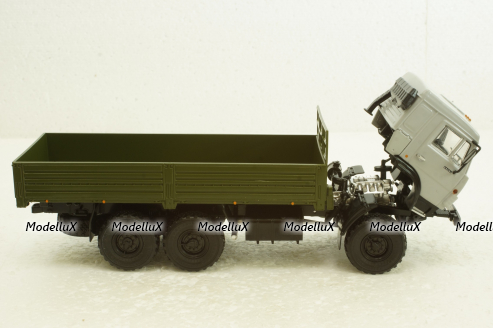 Камаз-53501 с тентом, серый/зеленый, АвтоИстория 1:43