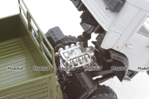 Камаз-53501 с тентом, серый/зеленый, АвтоИстория 1:43