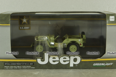 Willys Jeep MB, green, 86307, Greenlight 1:43
