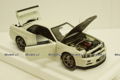Nissan Skyline GT-R (R34) V-Spec II, white pearl, 77406, AutoArt 1:18