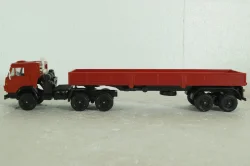 Камаз-5410, с полуприцепом красный,Элекон 1:43