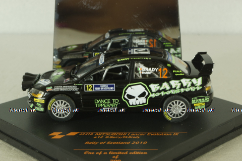 Mitsubishi Lancer Evolution IX #12 rally Scotland 2010, D.Barry & V.Brady, 43418, Vitesse 1:43