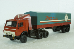 Камаз-5410 с полуприцепом с тентом , Элекон  1:43