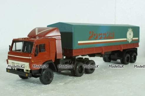 Камаз-5410 с полуприцепом с тентом , Элекон  1:43