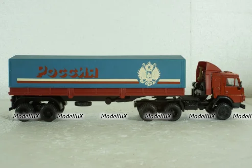 Камаз-5410 с полуприцепом с тентом , Элекон  1:43