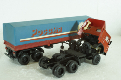 Камаз-5410 с полуприцепом с тентом , Элекон  1:43