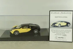 Bugatti EB 16,4 Veyron 2000, 50904, black/yellow, Autoart 1:43