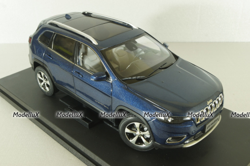 Jeep Cherokee 2019, blue, Paudi 1:18