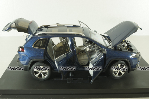 Jeep Cherokee 2019, blue, Paudi 1:18